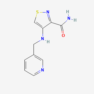 molecular formula C10H10N4OS B11047341 4-[(Pyridin-3-ylmethyl)amino]-1,2-thiazole-3-carboxamide 