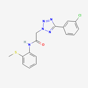 molecular formula C16H14ClN5OS B11047391 2-[5-(3-chlorophenyl)-2H-tetrazol-2-yl]-N-[2-(methylsulfanyl)phenyl]acetamide 