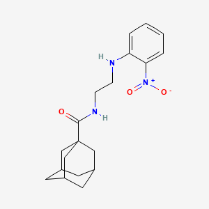 molecular formula C19H25N3O3 B11047406 N-{2-[(2-Nitrophenyl)amino]ethyl}adamantane-1-carboxamide 
