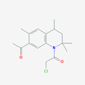 molecular formula C17H22ClNO2 B11047423 1-(7-acetyl-2,2,4,6-tetramethyl-3,4-dihydroquinolin-1(2H)-yl)-2-chloroethanone 