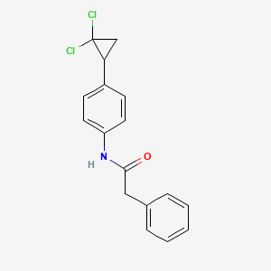 molecular formula C17H15Cl2NO B11047452 N-[4-(2,2-dichlorocyclopropyl)phenyl]-2-phenylacetamide 