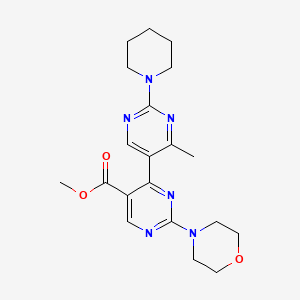 molecular formula C20H26N6O3 B11047456 Methyl 4'-methyl-2-(morpholin-4-yl)-2'-(piperidin-1-yl)-4,5'-bipyrimidine-5-carboxylate 