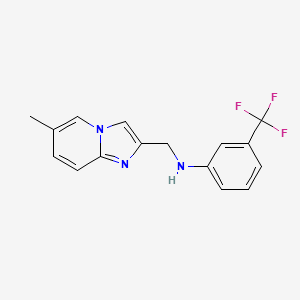 molecular formula C16H14F3N3 B11047541 N-[(6-methylimidazo[1,2-a]pyridin-2-yl)methyl]-3-(trifluoromethyl)aniline 