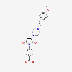 molecular formula C25H29N3O5 B11047547 Methyl 4-(3-{4-[2-(4-methoxyphenyl)ethyl]piperazin-1-yl}-2,5-dioxopyrrolidin-1-yl)benzoate 