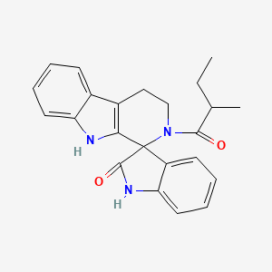 molecular formula C23H23N3O2 B11047607 2-(2-methylbutanoyl)-2,3,4,9-tetrahydrospiro[beta-carboline-1,3'-indol]-2'(1'H)-one 