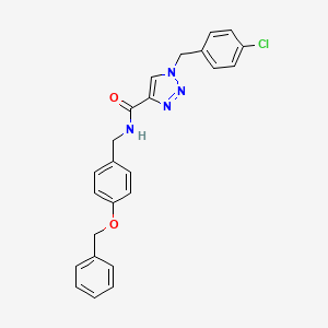 molecular formula C24H21ClN4O2 B11047848 N-[4-(benzyloxy)benzyl]-1-(4-chlorobenzyl)-1H-1,2,3-triazole-4-carboxamide 