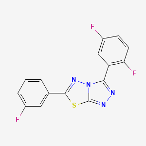 molecular formula C15H7F3N4S B11047850 3-(2,5-Difluorophenyl)-6-(3-fluorophenyl)[1,2,4]triazolo[3,4-b][1,3,4]thiadiazole 