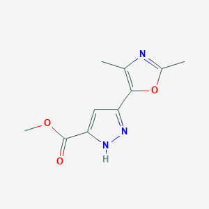 molecular formula C10H11N3O3 B11047892 methyl 5-(2,4-dimethyl-1,3-oxazol-5-yl)-1H-pyrazole-3-carboxylate 