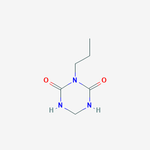 molecular formula C6H11N3O2 B011048 3-Propyl-1,3,5-triazinane-2,4-dione CAS No. 104732-54-9