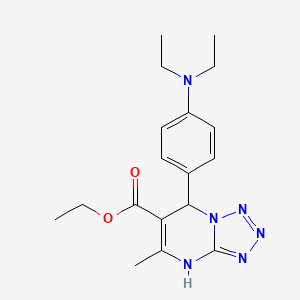 molecular formula C18H24N6O2 B11048007 Ethyl 7-[4-(diethylamino)phenyl]-5-methyl-4,7-dihydrotetrazolo[1,5-a]pyrimidine-6-carboxylate 