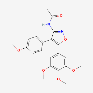molecular formula C21H22N2O6 B11048287 N-[4-(4-methoxyphenyl)-5-(3,4,5-trimethoxyphenyl)-1,2-oxazol-3-yl]acetamide 