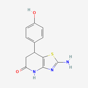 molecular formula C12H11N3O2S B11048329 2-amino-7-(4-hydroxyphenyl)-6,7-dihydro[1,3]thiazolo[4,5-b]pyridin-5(4H)-one 