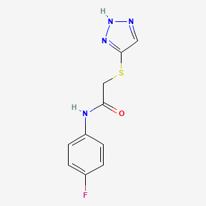 molecular formula C10H9FN4OS B11048378 N-(4-fluorophenyl)-2-(1H-1,2,3-triazol-5-ylsulfanyl)acetamide 