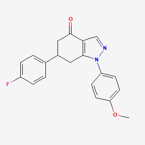 molecular formula C20H17FN2O2 B11048438 6-(4-fluorophenyl)-1-(4-methoxyphenyl)-1,5,6,7-tetrahydro-4H-indazol-4-one 
