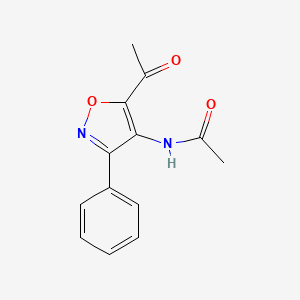 molecular formula C13H12N2O3 B11048440 N-(5-acetyl-3-phenyl-1,2-oxazol-4-yl)acetamide 
