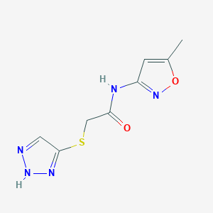 molecular formula C8H9N5O2S B11048542 N-(5-methyl-1,2-oxazol-3-yl)-2-(1H-1,2,3-triazol-5-ylsulfanyl)acetamide 