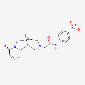 molecular formula C19H20N4O4 B11048663 N-(4-nitrophenyl)-2-(8-oxo-1,5,6,8-tetrahydro-2H-1,5-methanopyrido[1,2-a][1,5]diazocin-3(4H)-yl)acetamide 