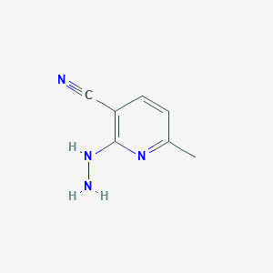 molecular formula C7H8N4 B011050 2-Hydrazinyl-6-methylpyridine-3-carbonitrile CAS No. 104408-27-7