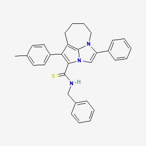 molecular formula C31H29N3S B11050090 N-benzyl-1-(4-methylphenyl)-4-phenyl-5,6,7,8-tetrahydro-2a,4a-diazacyclopenta[cd]azulene-2-carbothioamide 