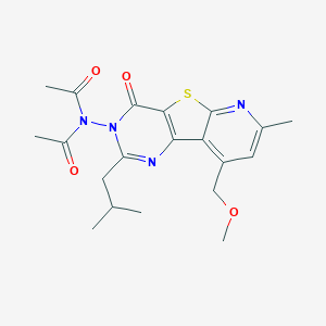 molecular formula C20H24N4O4S B11050274 N-acetyl-N-[13-(methoxymethyl)-11-methyl-4-(2-methylpropyl)-6-oxo-8-thia-3,5,10-triazatricyclo[7.4.0.02,7]trideca-1(13),2(7),3,9,11-pentaen-5-yl]acetamide 