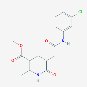 molecular formula C17H19ClN2O4 B11050276 Ethyl 5-[2-(3-chloroanilino)-2-oxoethyl]-2-methyl-6-oxo-1,4,5,6-tetrahydro-3-pyridinecarboxylate 