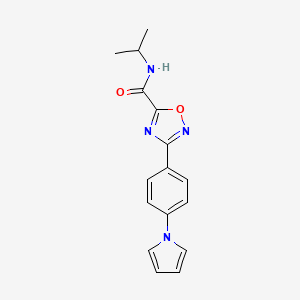 molecular formula C16H16N4O2 B11050354 N-(propan-2-yl)-3-[4-(1H-pyrrol-1-yl)phenyl]-1,2,4-oxadiazole-5-carboxamide 
