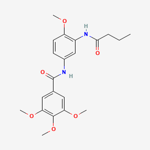molecular formula C21H26N2O6 B11050359 N-[3-(butanoylamino)-4-methoxyphenyl]-3,4,5-trimethoxybenzamide 