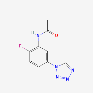 molecular formula C9H8FN5O B11050444 N-[2-fluoro-5-(1H-tetrazol-1-yl)phenyl]acetamide 