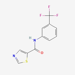molecular formula C11H7F3N2OS B11050681 N-[3-(trifluoromethyl)phenyl]-1,3-thiazole-5-carboxamide 