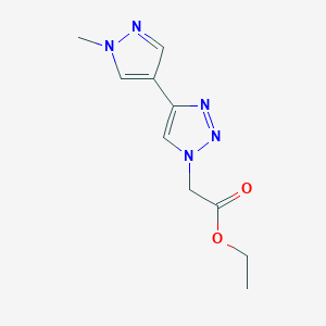 molecular formula C10H13N5O2 B11050699 ethyl [4-(1-methyl-1H-pyrazol-4-yl)-1H-1,2,3-triazol-1-yl]acetate 