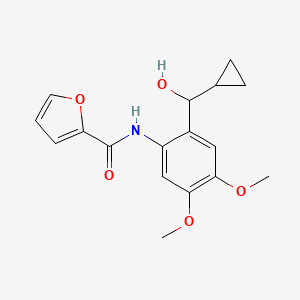 molecular formula C17H19NO5 B11050744 N-{2-[cyclopropyl(hydroxy)methyl]-4,5-dimethoxyphenyl}furan-2-carboxamide 