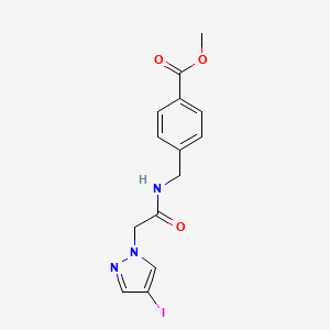 molecular formula C14H14IN3O3 B11050849 methyl 4-({[(4-iodo-1H-pyrazol-1-yl)acetyl]amino}methyl)benzoate 