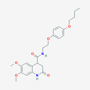 molecular formula C24H30N2O6 B11050936 N-[2-(4-butoxyphenoxy)ethyl]-6,7-dimethoxy-2-oxo-1,2,3,4-tetrahydroquinoline-4-carboxamide 