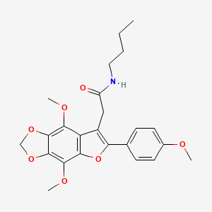 molecular formula C24H27NO7 B11051110 N-butyl-2-[4,8-dimethoxy-6-(4-methoxyphenyl)furo[2,3-f][1,3]benzodioxol-7-yl]acetamide 