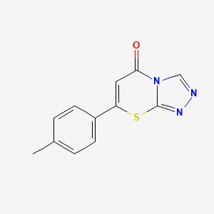 molecular formula C12H9N3OS B11051142 7-(4-methylphenyl)-5H-[1,2,4]triazolo[3,4-b][1,3]thiazin-5-one 