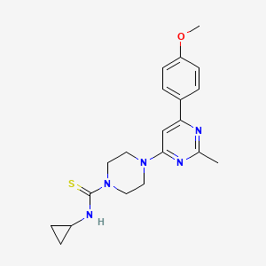 molecular formula C20H25N5OS B11051149 N-cyclopropyl-4-[6-(4-methoxyphenyl)-2-methylpyrimidin-4-yl]piperazine-1-carbothioamide 