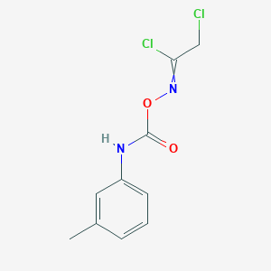 molecular formula C10H10Cl2N2O2 B11051178 Ethanimidoyl chloride, 2-chloro-N-[[[(3-methylphenyl)amino]carbonyl]oxy]- 