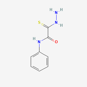 molecular formula C8H9N3OS B11051214 Ethanethioic acid, oxo(phenylamino)-, hydrazide CAS No. 105736-40-1