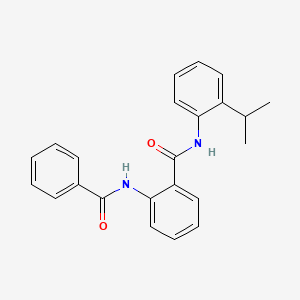 molecular formula C23H22N2O2 B11051241 Benzamide, 2-(benzoylamino)-N-[2-(1-methylethyl)phenyl]- 