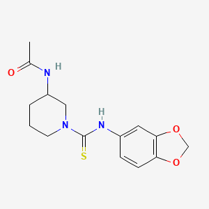molecular formula C15H19N3O3S B11051312 Acetamide, N-[1-[(1,3-benzodioxol-5-ylamino)carbonothioyl]-3-piperidinyl]- 