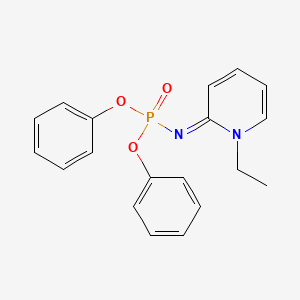 molecular formula C19H19N2O3P B11051339 diphenyl [(2E)-1-ethylpyridin-2(1H)-ylidene]phosphoramidate 