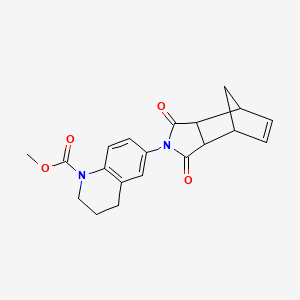 molecular formula C20H20N2O4 B11051357 methyl 6-(1,3-dioxo-1,3,3a,4,7,7a-hexahydro-2H-4,7-methanoisoindol-2-yl)-3,4-dihydroquinoline-1(2H)-carboxylate 