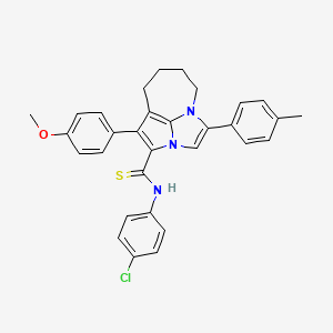 molecular formula C31H28ClN3OS B11051702 N-(4-chlorophenyl)-1-(4-methoxyphenyl)-4-(4-methylphenyl)-5,6,7,8-tetrahydro-2a,4a-diazacyclopenta[cd]azulene-2-carbothioamide 