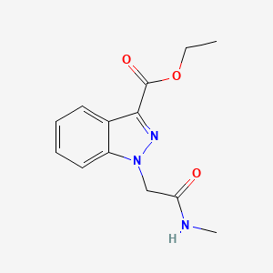 molecular formula C13H15N3O3 B11051734 ethyl 1-[2-(methylamino)-2-oxoethyl]-1H-indazole-3-carboxylate 