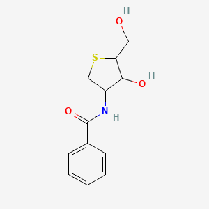 molecular formula C12H15NO3S B11051844 N~1~-[4-Hydroxy-5-(hydroxymethyl)tetrahydro-3-thiophenyl]benzamide 