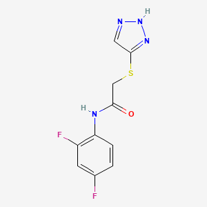 molecular formula C10H8F2N4OS B11051883 N-(2,4-difluorophenyl)-2-(1H-1,2,3-triazol-5-ylsulfanyl)acetamide 