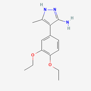 molecular formula C14H19N3O2 B11051968 4-(3,4-diethoxyphenyl)-3-methyl-1H-pyrazol-5-amine 