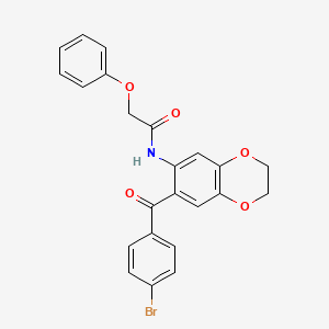 molecular formula C23H18BrNO5 B11052019 N-{7-[(4-bromophenyl)carbonyl]-2,3-dihydro-1,4-benzodioxin-6-yl}-2-phenoxyacetamide 