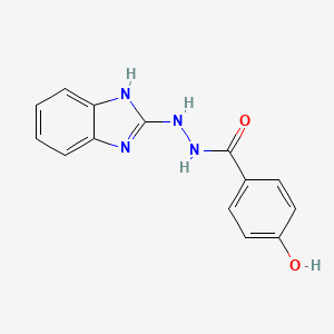 molecular formula C14H12N4O2 B11052025 N'-(1H-benzimidazol-2-yl)-4-hydroxybenzohydrazide 