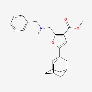 molecular formula C24H29NO3 B11052122 Methyl 5-(1-adamantyl)-2-[(benzylamino)methyl]-3-furoate 